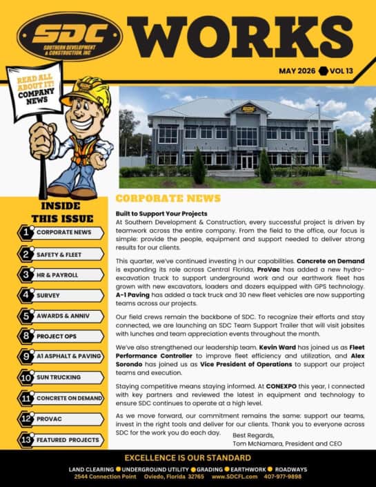 SDC Works newsletter cover, May 2026