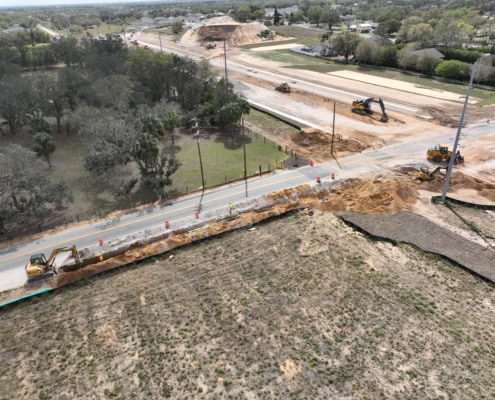 Excavation and grading work underway for new site development project by SDC Site Development.