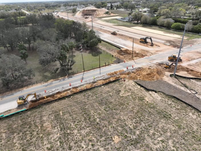 Excavation and grading work underway for new site development project by SDC Site Development.