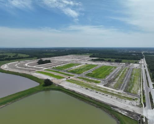 Modern site development for commercial and industrial projects with sustainable infrastructure and advanced planning techniques.