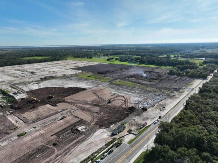 Construction site development for commercial projects, site preparation, earthmoving, and land grading services.