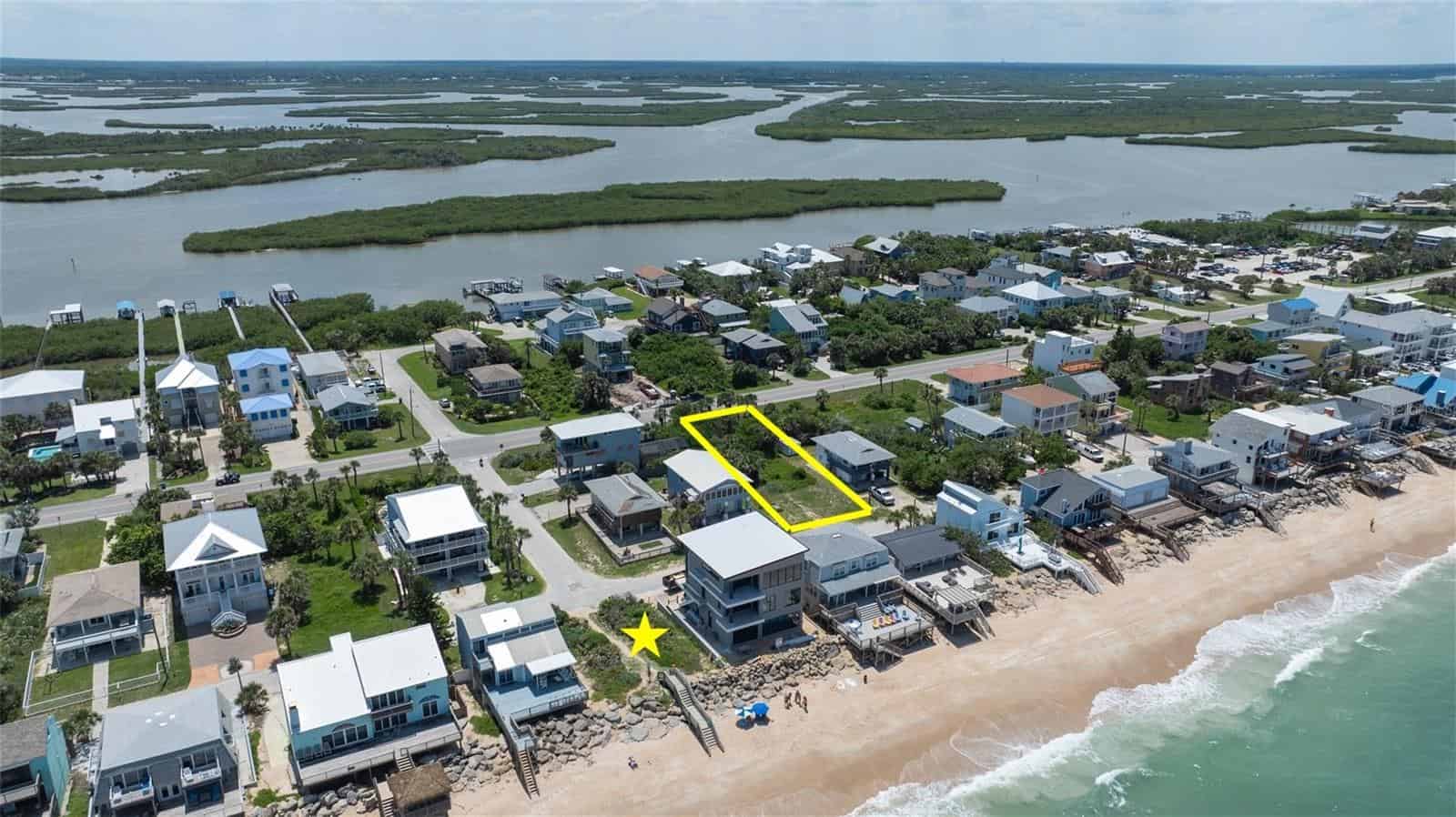 Oceanfront property development in St. Lucie County, Florida with scenic waterfront views and waterfront access. Perfect location for vacation homes or investment properties.