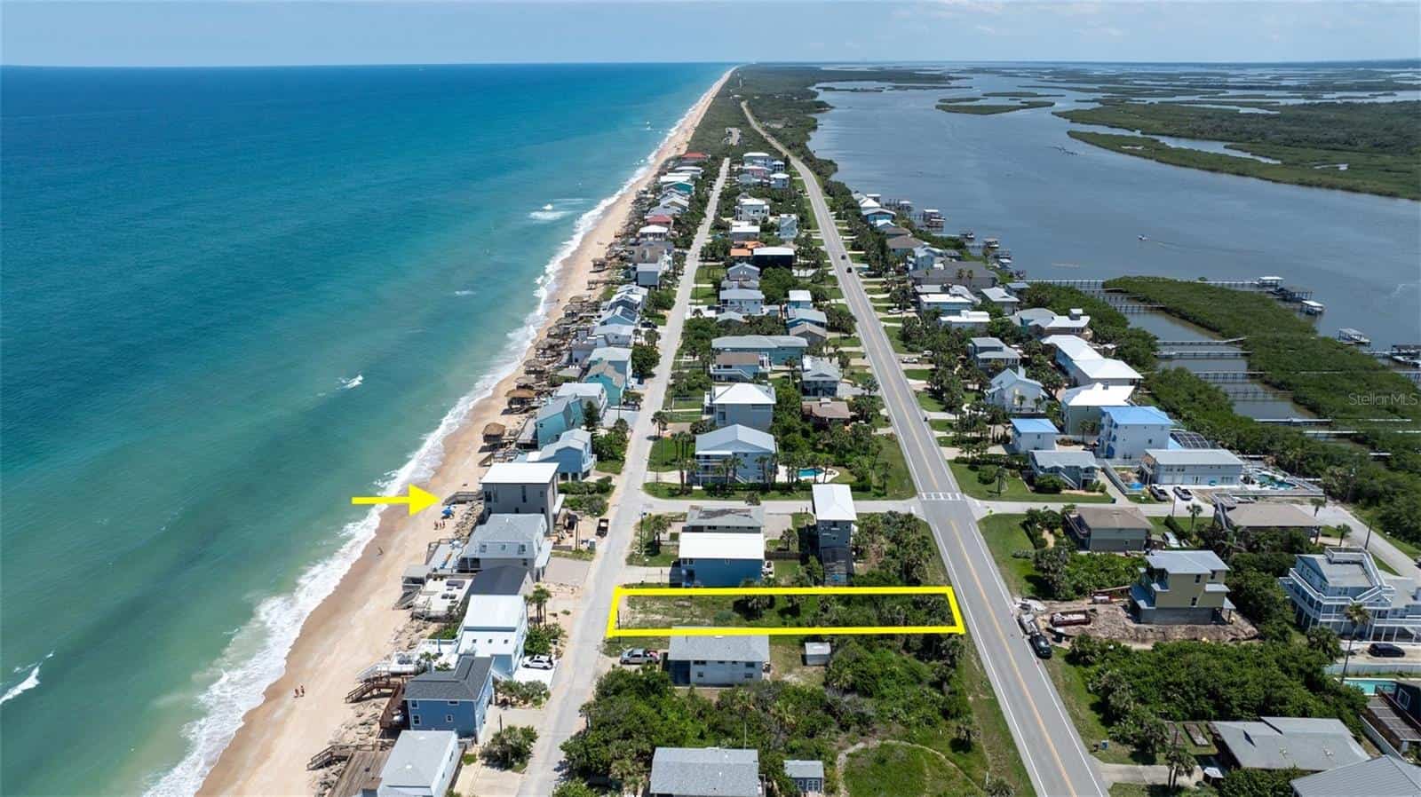 Beachfront residential lot in Florida with ocean views and direct access to the sandy beach. Perfect for building a custom coastal home near water activities and serene natural surroundings.